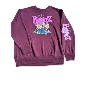 Bratz Dolls Sweatshirt Womens XL Oversized Red Graphic Pullover Retro Tee Y2K